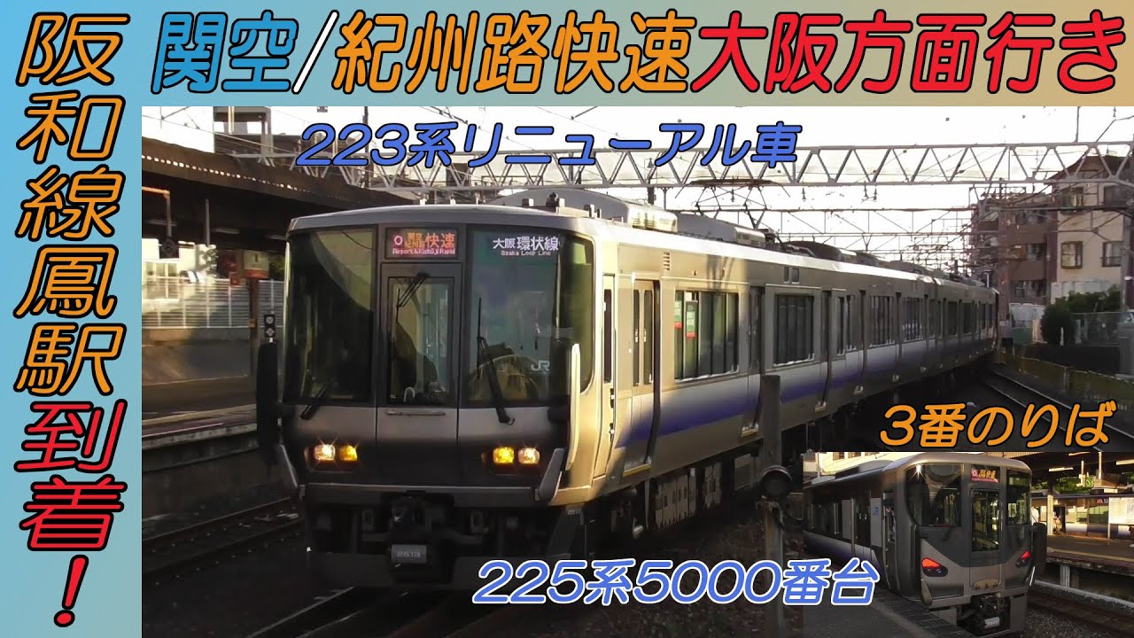 223系リニューアル車・225系5000番台関空/紀州路快速 阪和線鳳駅