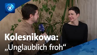 Belarussische Oppositionelle Maria Kolesnikowa im ersten Interview nach ihrer Freilassung