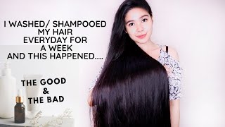 I Washed/Shampooed My Hair Everyday For a Week & this happened- THE GOOD & THE BAD-Beautyklove