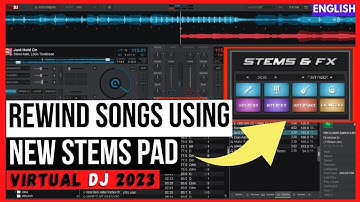 How to REWIND any song Using STEMS ECHO OUT ( virtual DJ 2023 tutorials )
