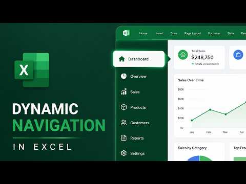 How to Create a Dynamic Navigation Bar in Excel | Interactive Dashboard Menu (2026 Full Guide)