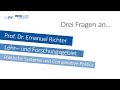 Drei Fragen an Prof. Dr. Richter