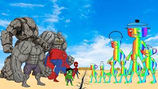إنقاذ هالك وسبايدرمان Rescue HULK &amp; Spider-Man Vs Evolution Of MONSTER RADIATION Game Superhero (P3)