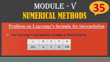 #35 || Problem#1 ||  Lagrange