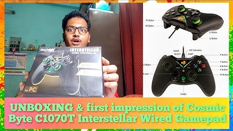 UNBOXING & first impression of Cosmic Byte C1070T Interstellar Wired Gamepad