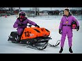 Vintage Snowmobile Race!! (Our sled broke)