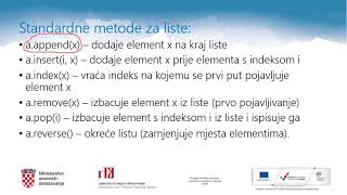 Informatika 2.r. SŠ - Liste u Pythonu  (zadaci)