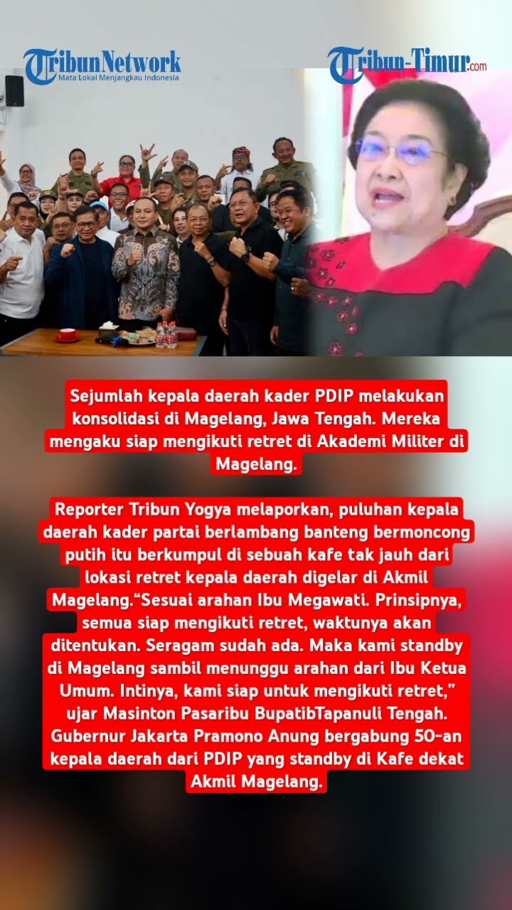 Seragam Retreat dari Prabowo sudah ada tapi 50-an kepala daerah PDIP masih tunggu perintah Megawati