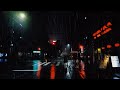 4K ASMR Thunderstorm Heavy Rain Walk in Dark Night | Osaka Japan | Relaxing Rain Ambience Sounds
