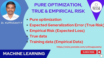 76 Pure optimization, True Risk and Empirical Risk - Introduction
