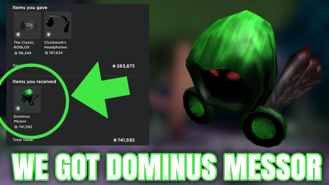 We Got Dominus Messor Roblox Trading Youtube - roblox dominus messor