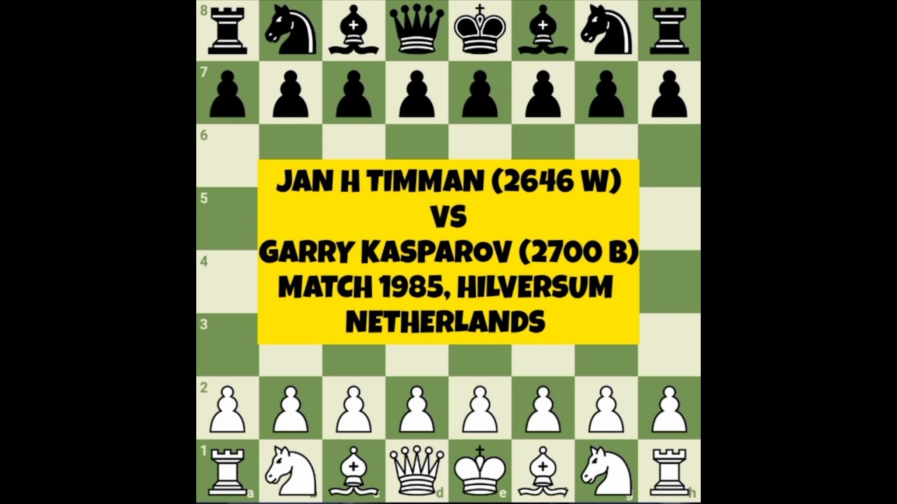 Jan H. Timman vs Garry Kasparov  |  BRUTAL CHECKMATE !!!  |  Match (1985) Hilversum Netherlands