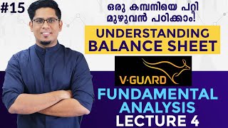 Balance Sheet - How to Read and Analyze? Fundamental Analysis 4 | Learn Stock Market Malayalam Ep 15