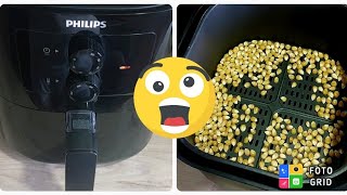 تجربتي في عمل الفشار في القلاية الهوائية فيلبس Philips air fryer | popcorn 