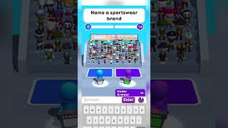 Guess their answer | name a sportswear brand | Gameplay Android and iOS #short screenshot 3