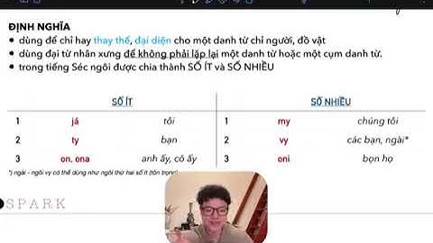 Tiếng Séc - Chia động từ (thì hiện tại)