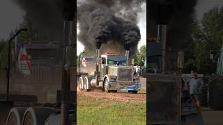 Big Bad Coal Rolling Peterbilt Pulling Semi. #Shorts