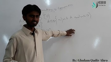 Lecture #05 Operation on Sets, Intersection, Venn Diagram In Urdu  & Hindi By: Ghulam Qadir Abro