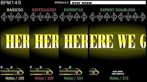 DDR / ever snow - SINGLE & EXPERT DOUBLE (DDRMAX2 DanceDanceRevolution 7thMIX)