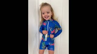 Toddler Uv Swimsuit From Tribe Tropical With Change Clips