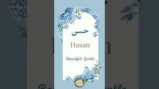 Hasan Name Meaning 💙🍁 | Fasana_E_Urdu #shorts