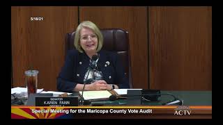 Arizona Senate gives an update on the election audit in Maricopa Co.