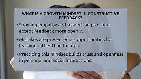 What Is A Growth Mindset In Constructive Feedback? - The Personal Growth Path