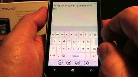 Text entry and correction on Windows Phone 7