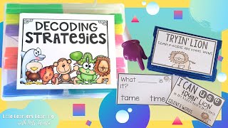 Tryin' Lion Decoding Strategies | Reading Strategies | Silent E Words