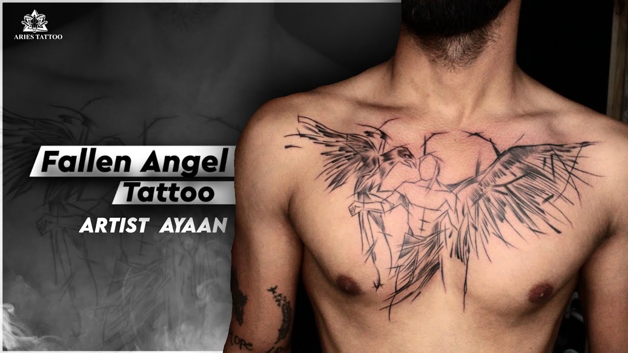 Discover more than 70 black angel tattoo designs best  thtantai2