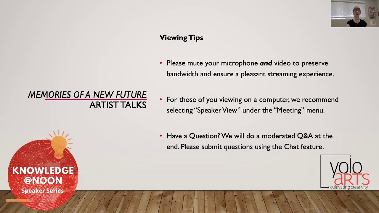 Knowledge @ Noon: Memories of A New Future Artist Talk