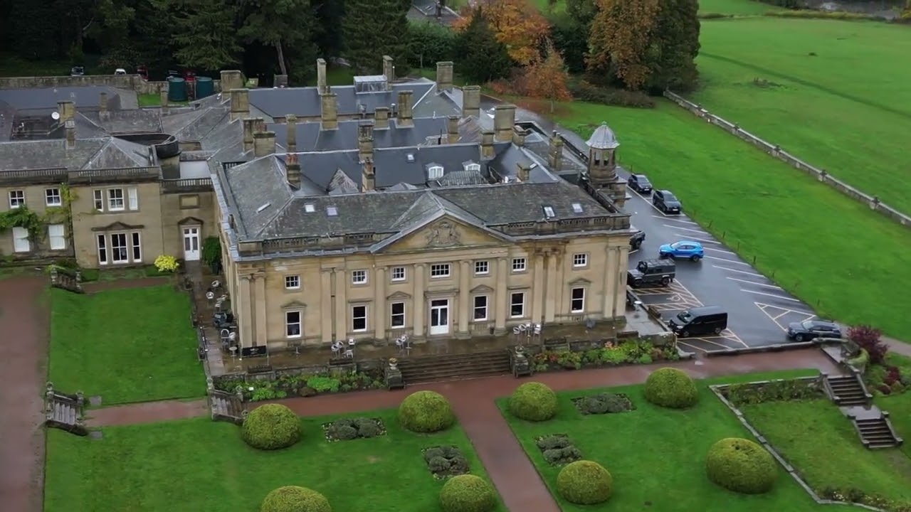 Drone of Wortley Hall in Autumn