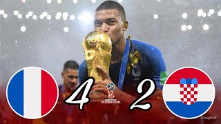 فرنسا - كرواتيا 4-2 نهائي كأس العالم 2018 جنون المعلق حفيظ الدراجي جودة عالية 1080p