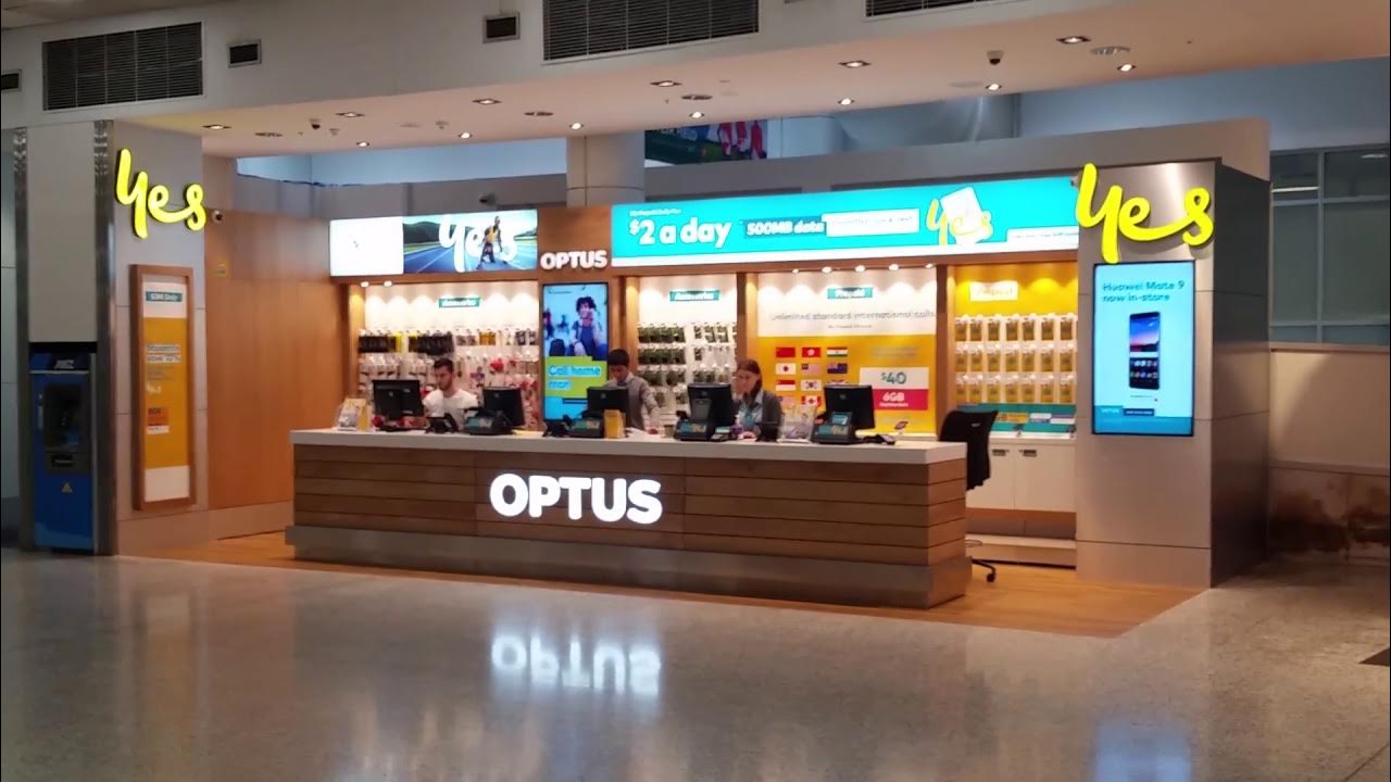 Optus Yes Prepaid Mobile SIM Card Plans, at Sydney Airport, Australia YouTube