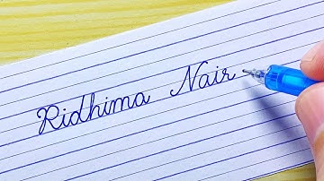 “Ridhima Nair” Beautiful name in cursive writing | calligraphy