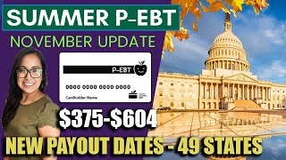 NEW P-EBT Summer 2021 NOVEMBER UPDATE - 49 States Approved | Payout Dates $375 | CA, GA, AL UPDATE