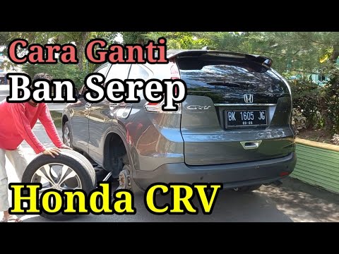 Cara mengganti ban cadangan | menurunkan | mendongkrak | membuka ban serep Honda CRV