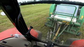 10 bales in 15 minutes | MF7719s and McHale Fusion 3 | Cab View