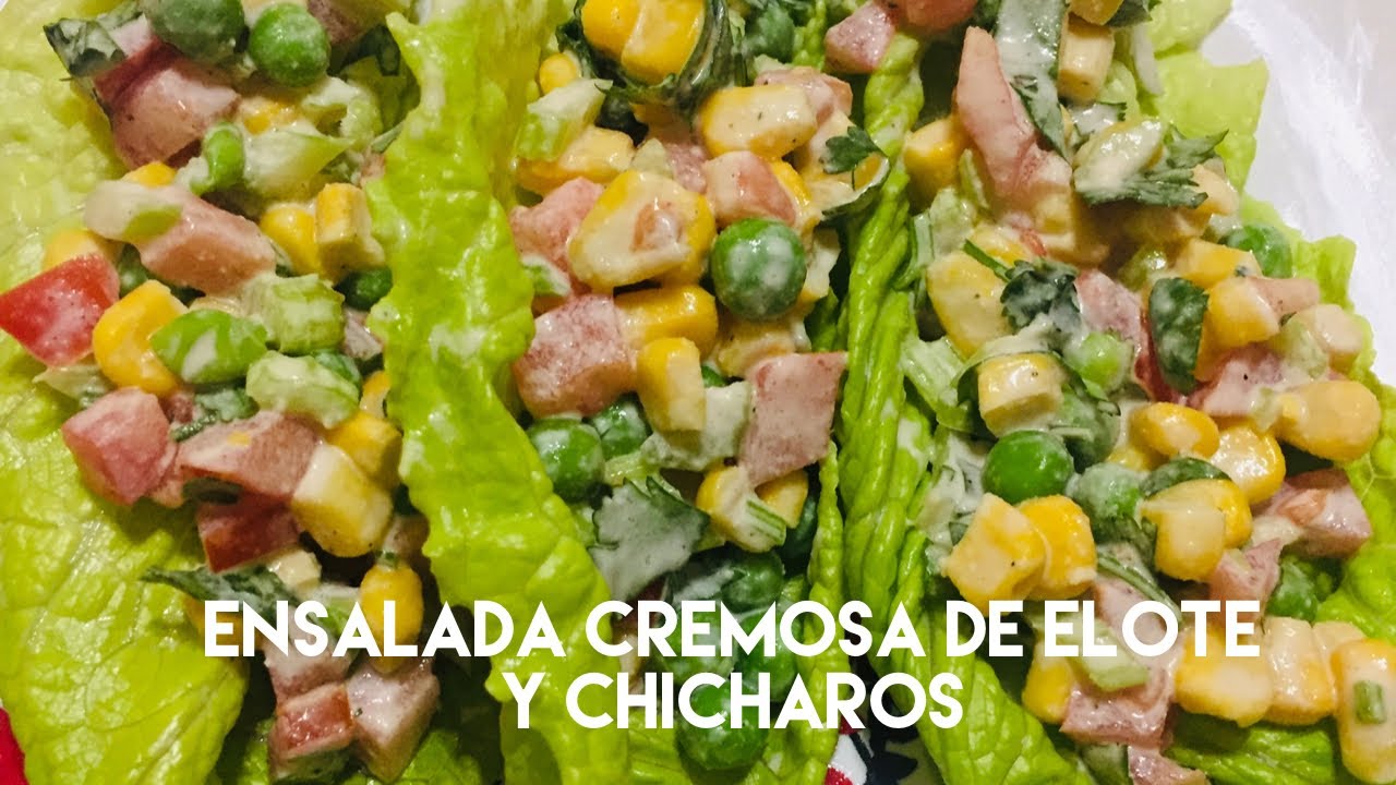 ☘️Ensalada cremosa de elote y chícharos☘️ ?Fácil, rápida y deliciosa? -  YouTube