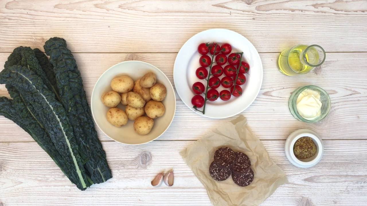Cavolo Nero, Potato & Black Pudding Stack - YouTube
