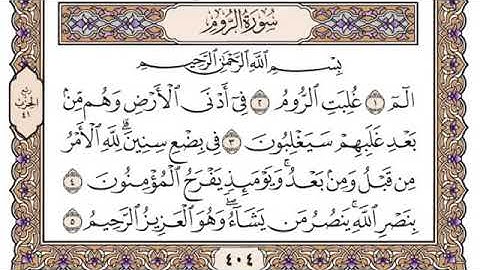 سورة الروم، مكتوبة، ياسر الدوسري، بدون اعلانات