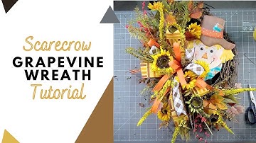 DIY Scarecrow Grapevine Wreath