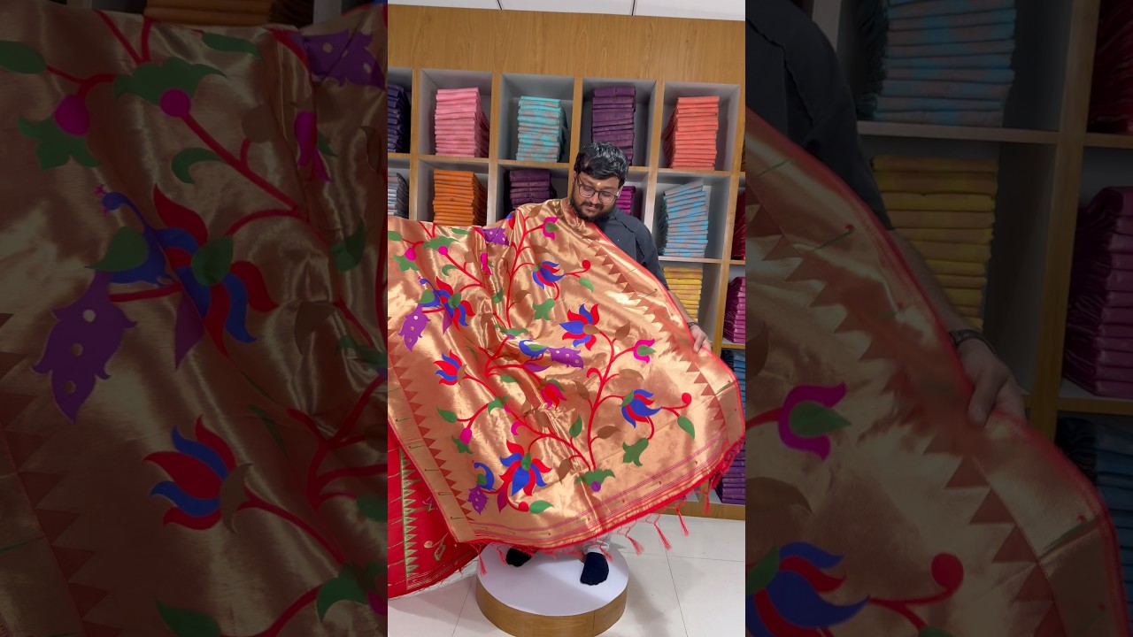 Paithani Soft Silk Lotus Jaal Dupatta
