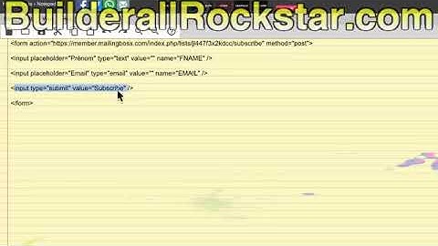 Builderall Rockstar - Comment mettre un formulaire Mailingboss sur un blog wordpress ou autre ?