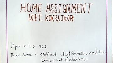 Assignment paper S1.1 | scert D.el.ed | First semester. for PDf download click following link.