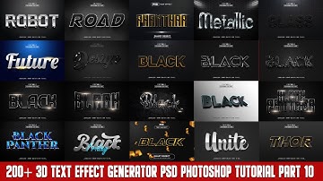 DOWNLOAD FREE 200+ 3D Text Effect Generator PSD Photoshop Tutorial Part 10