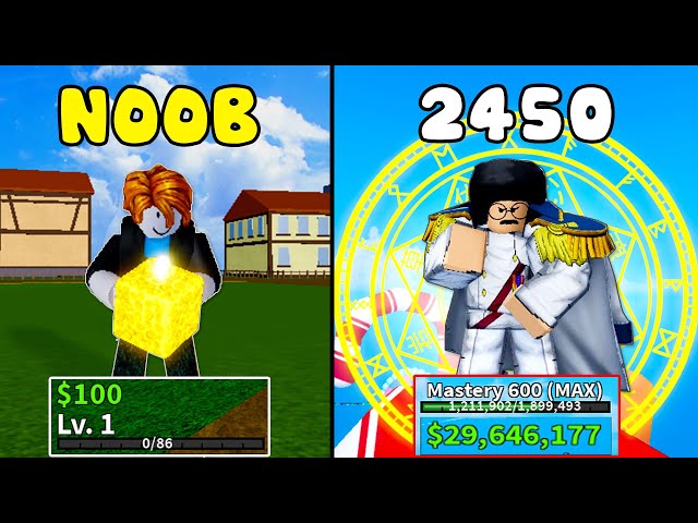 Noob to Max Level 1-2300 using Awakened Light in Bloxfruits