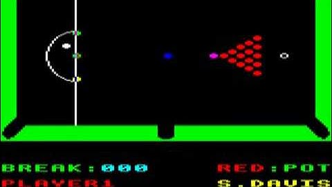 Steve Davis Snooker ~ BBC Micro