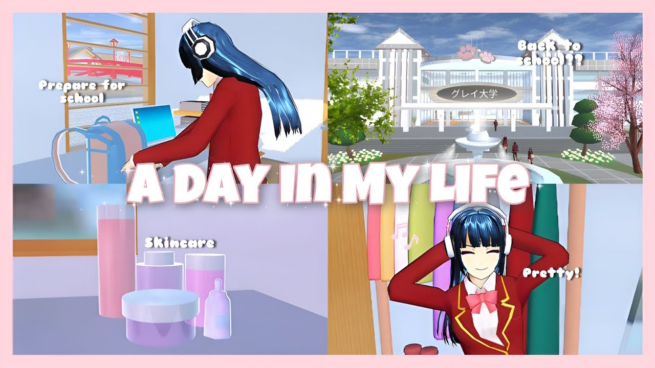 𝅃  ֹ  ׅ  📚̶  ֹ  ׅ ꒰꒰  A Day In My Life Go Back To School || Sakura School Simulator