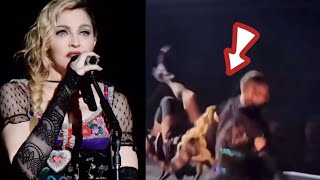 Bailarín Deja Caer a Madonna de Una Silla Durante Su Show